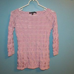 *2 for $25* WHBM lavender metallic thread knit top